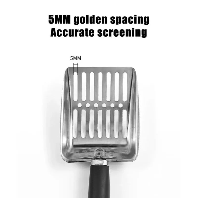Metal Cat Litter Scoop with Long Handle