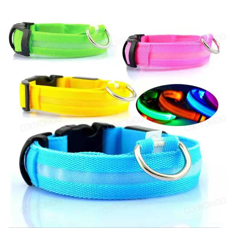 Uppladdningsbart LED-halsband för hundar