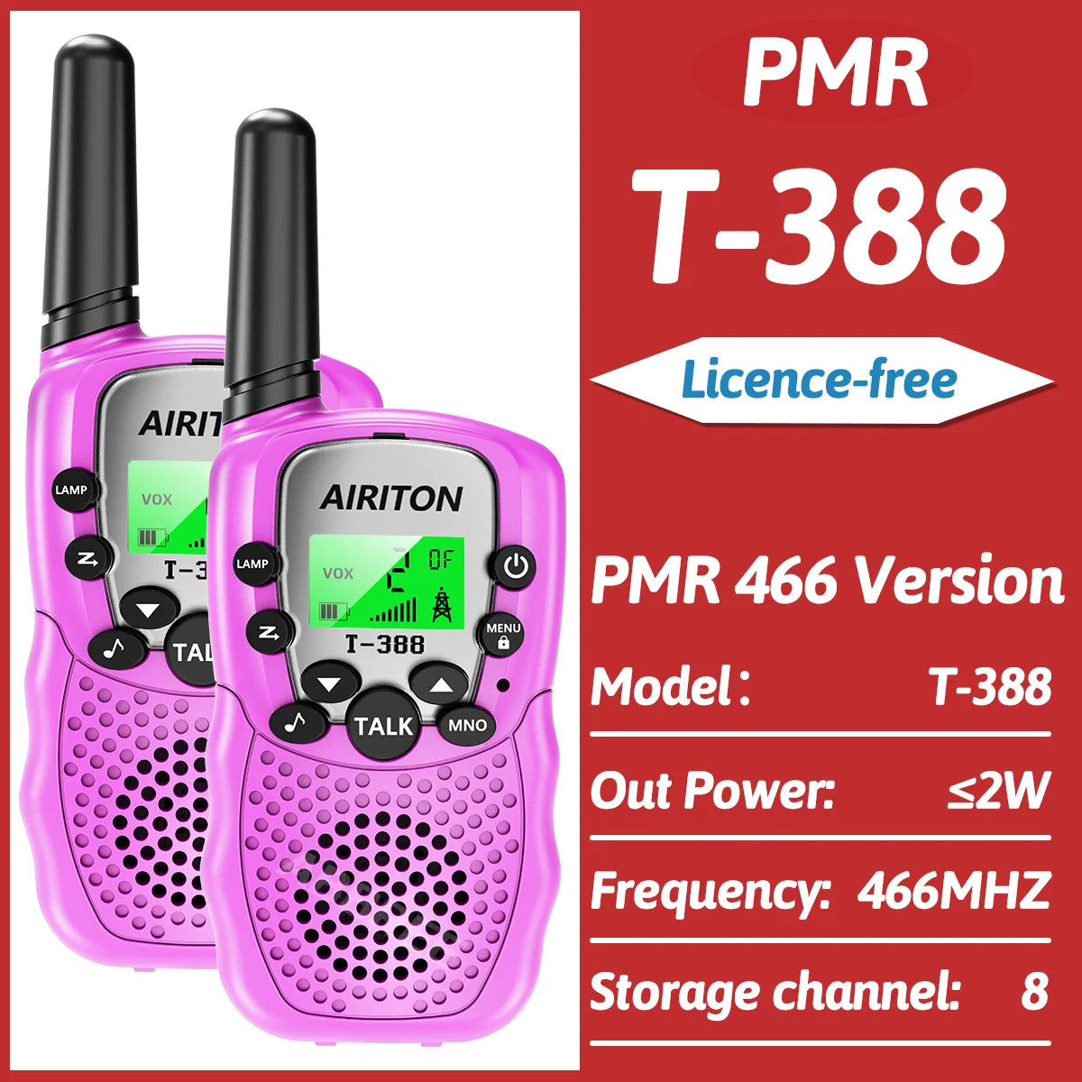 Walkie Talkie för Barn – Licensfri 2-pack