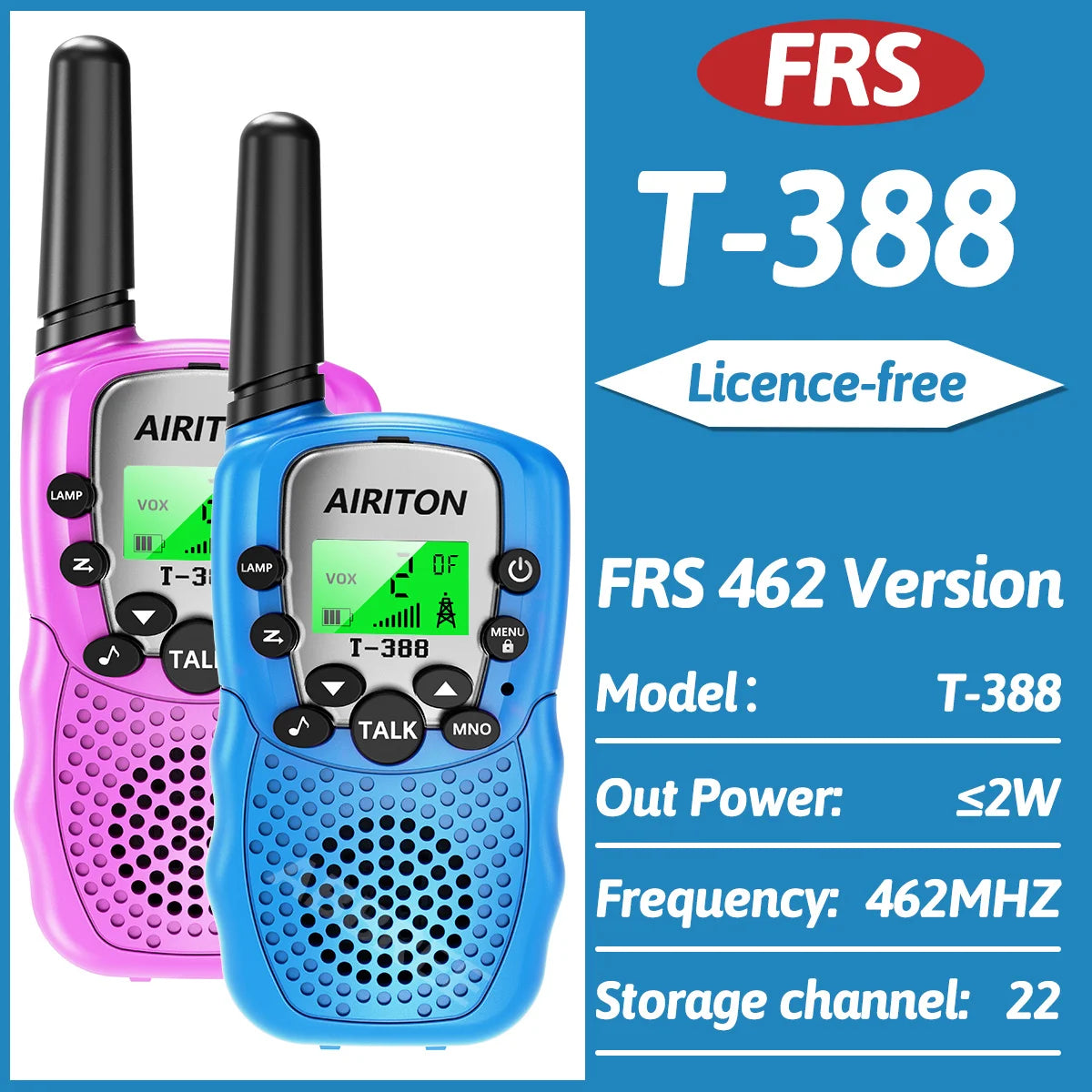 Walkie Talkie för Barn – Licensfri 2-pack