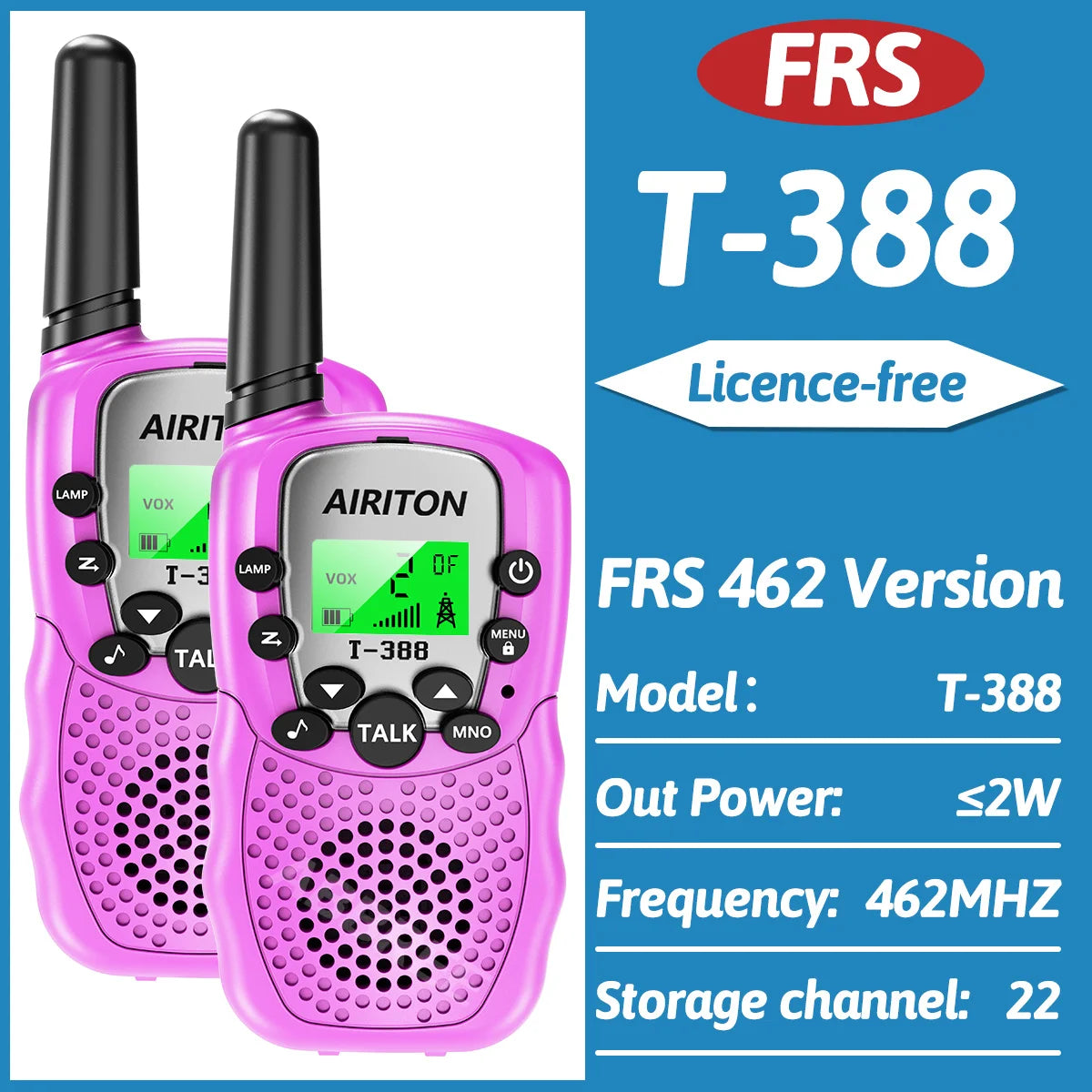 Walkie Talkie för Barn – Licensfri 2-pack