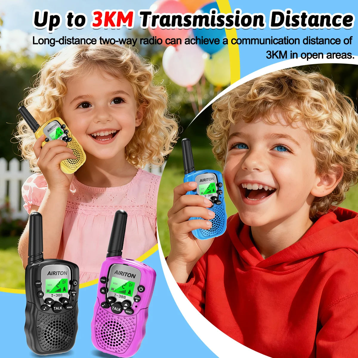 Walkie Talkie för Barn – Licensfri 2-pack