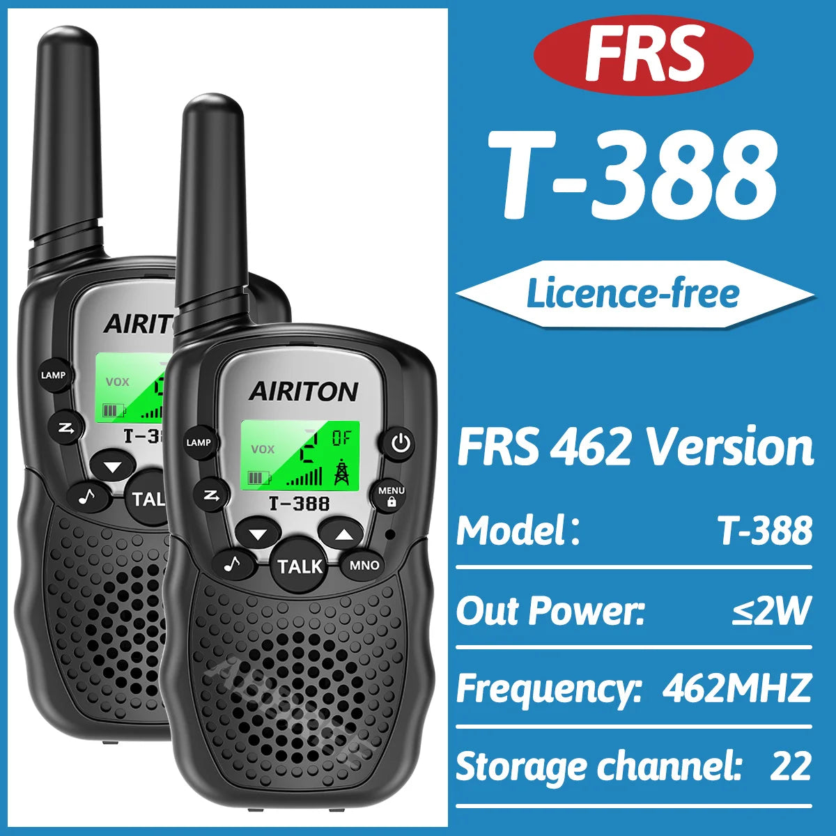 Walkie Talkie för Barn – Licensfri 2-pack