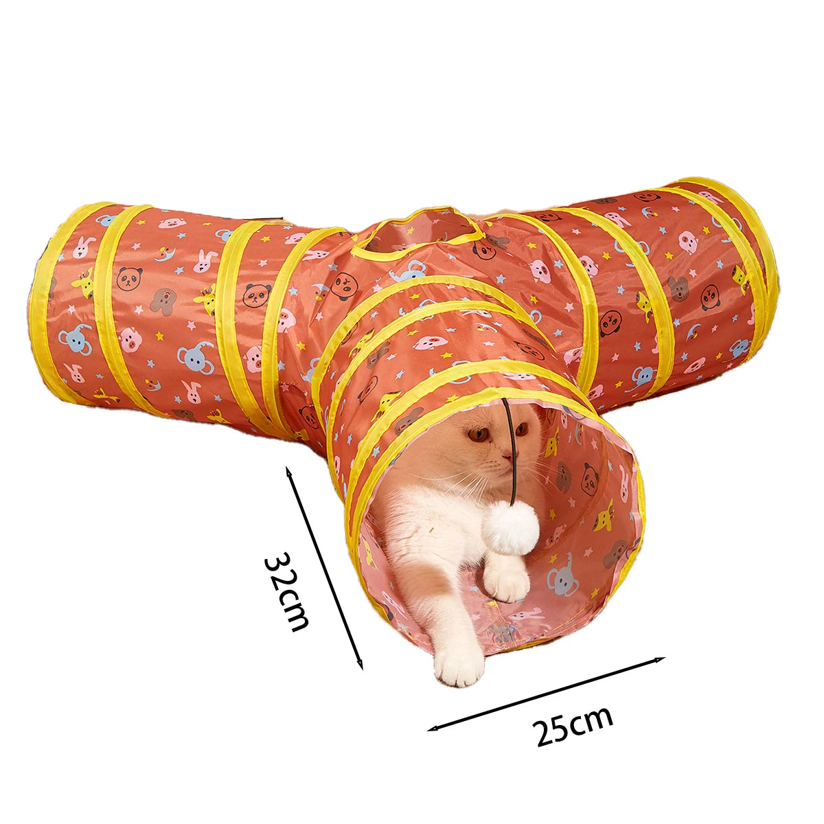 Hopfällbar Kattunnel för Lek & Aktivering