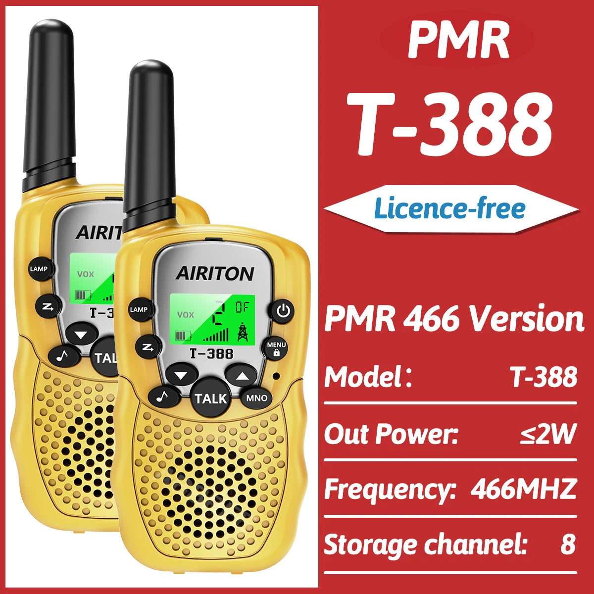 Walkie Talkie för Barn – Licensfri 2-pack