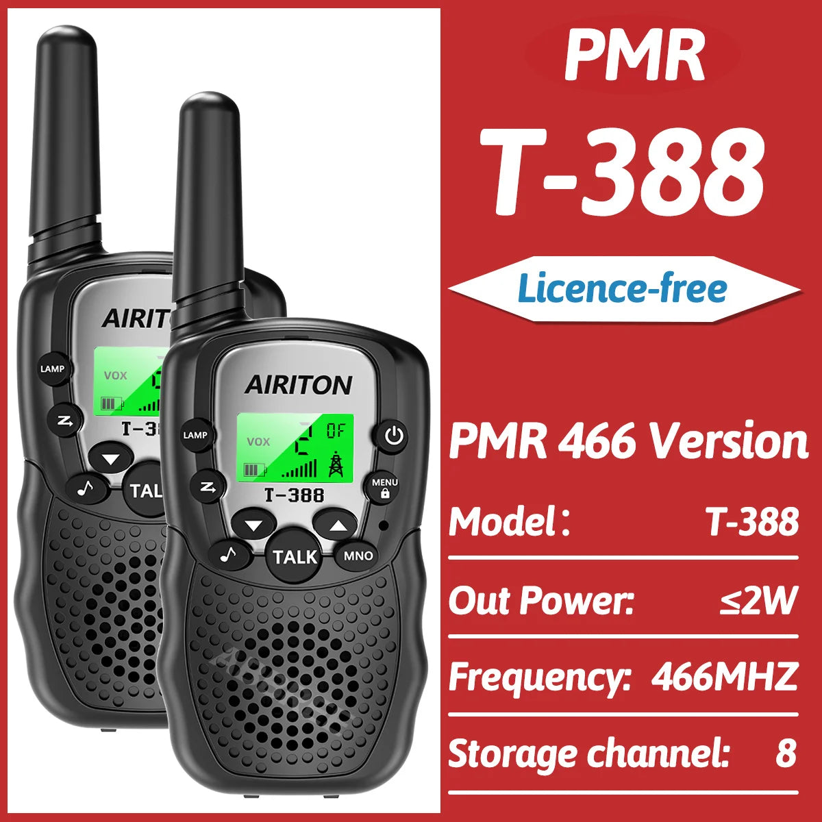 Walkie Talkie för Barn – Licensfri 2-pack