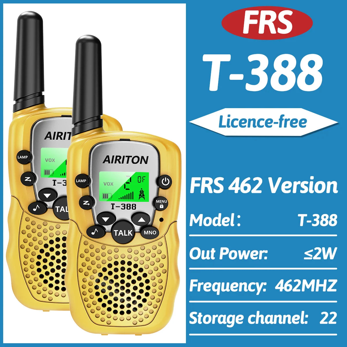 Walkie Talkie för Barn – Licensfri 2-pack